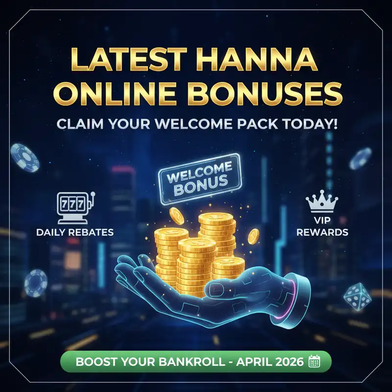 Latest hanna online bonuses and promotions April 2026